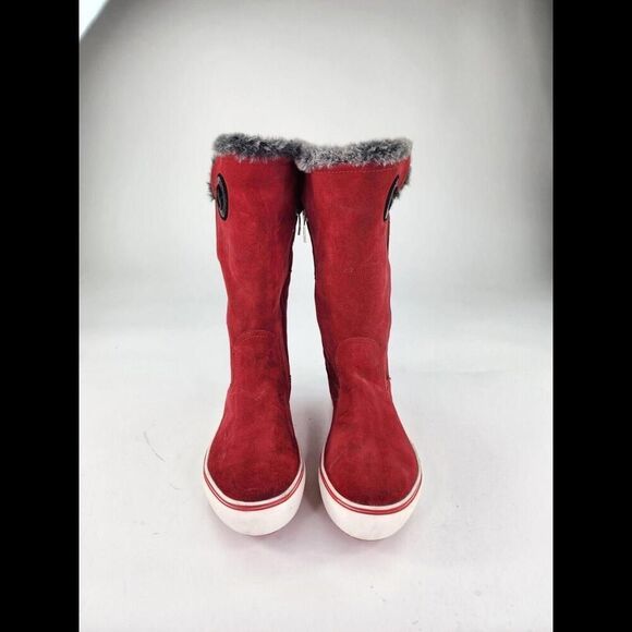 Santana Canada Maximo Snow Boot US 8 M Women's Red Platform Snow Pull-On Booys - Picture 2 of 15